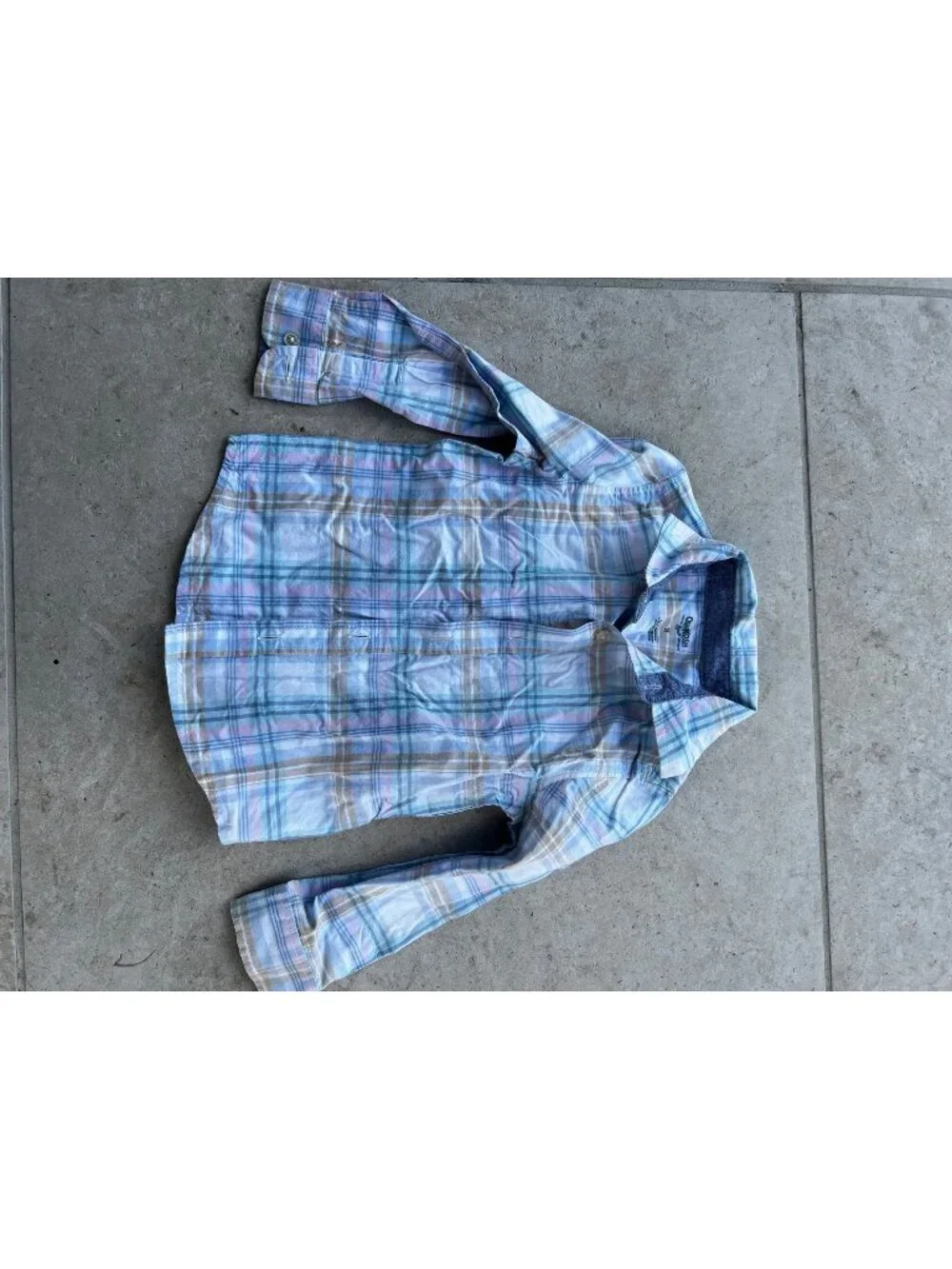 NWOT 3T  Toddler Boy OshKosh B'osh Plaid long sleeve button down shirt